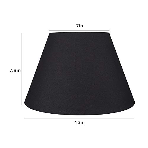 ALUCSET Medium Lamp Shade, Barrel Fabric Lampshade for Table Lamp and