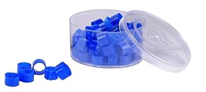 50 Taubenringe Klemmringe Ø 9 x 5mm Dunkelblau