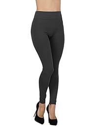 Leggongs de forro polar para dama de invierno suave casual cada día, color sólido