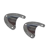 Amarine Made 2 PCS Stainless Steel Clamshell Vent/Wire Cover Clam Shell Vent for Boat (2-Pack,1-3/4")