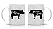 Mama Bear, Papa Bear Couples Mug - Funny Couple Mug - (2) 11OZ Coffee Mug - Funny Mug Set - Mugs For boyfriend and Girlfriend and Husband and wife - By AW Fashions
