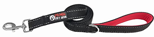 Primal Pet Gear Dog Leash - Extra Heavy Duty - Thick 3mm Nylon - 6ft Long - Premium Quality - 1" Wide - Reflective - Padded Handle - Perfect for Large - Medium or Strong Small Dogs - Lightweight