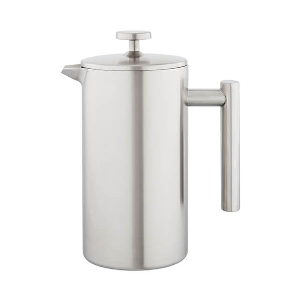 Stellar Double Wall Matt Stainless Steel Cafetiere – 900ml Stainless Steel Insulated French Press Coffee Maker