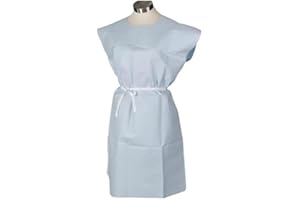 Disposable Tissue Exam Gowns, Light Blue, 30 in. x 42 in., 50ct