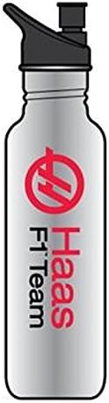 Haas American Team Formula 1 Motorsports Silver Water Bottle