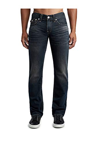 True Religion Men's Straight Leg Jeans w/Flap Pockets in Dirty Barn