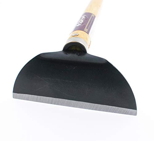 OTSUMAMI TOKYO Japanese Weeding Hoe, Wooden Handle, 9.5 inches Long, Blade Width 4.4 inches, Compact and Easy to Hold