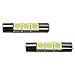 iJDMTOY 3-SMD 29mm 6614F Replacement Bulbs Compatible With Car Sun Visor Vanity Mirror Lights, Warm White