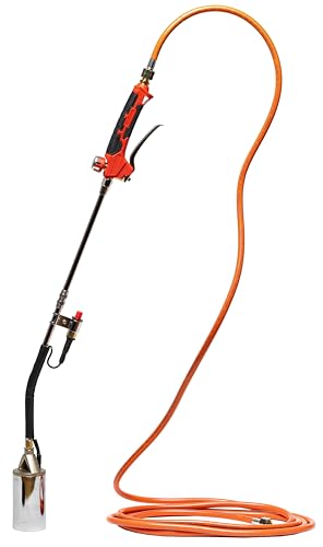 ROTHENBERGER ECO Piezo Industrial Heating Burner, 2 Pieces, Includes 5 Metre Propane Gas Hose and Piezo Ignition | Herbicide | Burner | Gas Burner | Flame Burner | Ceiling &