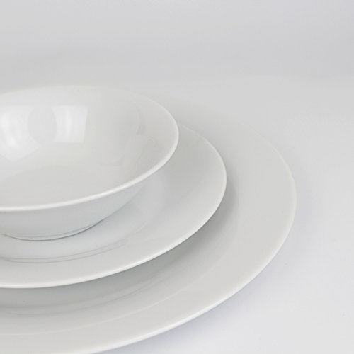 image for Winnsoma Elegante 18-Piece White Porcelain Dinnerware Set, Service For