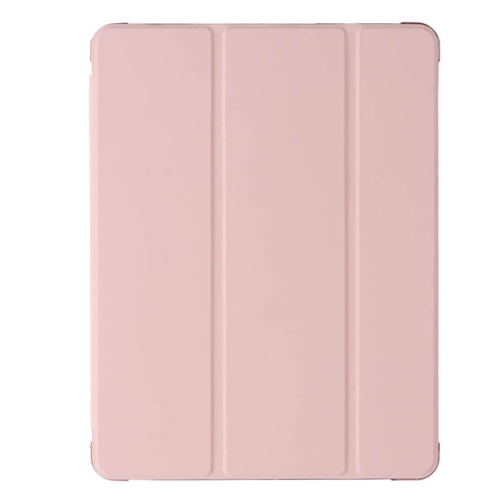 Compatible with iPad (10.2 inch) Tablet Protective Case, Y Shaped Folding Case with Pen Slot, Can Support, Pink