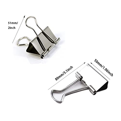 Extra Large Binder Clips 2 Inch (40 Pack), Big Paper Clamps for Office