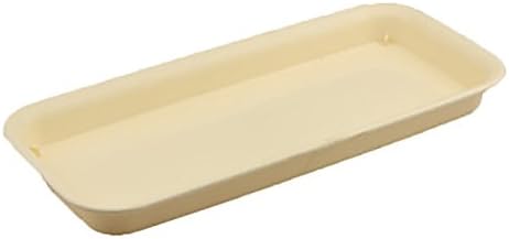 16 Inch Plastic Rectangular Planter Tray Flower Pot Saucer, Beige