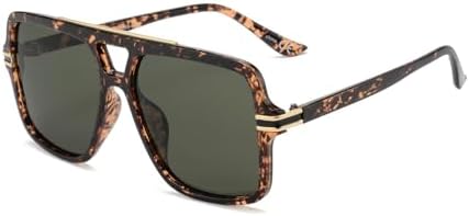 LYZOIT Retro Oversized Square Aviator Sunglasses Womens  display picture 2