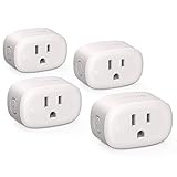 Nooie Smart Plug Wifi Outlet Mini Smart Socket Compatible with Alexa, Google Assistant, No Hub Required. Schedule Timer Function Control Electric Devices(4packs) 