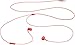 Amazon Basics In-Ear Wired Headphones Earbuds with Microphone, Red