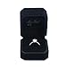 Maikun Womens 18k White Gold Rings Platinum-Plated Sparkling Cubic-Zirconia Wedding Engagement