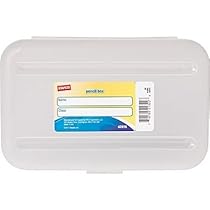 Staples Pencil Box, Translucent Clear