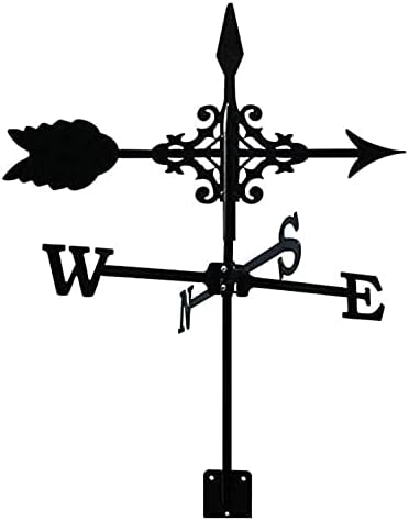 Weathervanes - Exquisite Metal Weather Vane Ornament Metal Weathervane with Arrow Ornament, Garden Stake Weather Vane Wind Vane Professional Measuring Tool Wind Direction Indicator Garden Yard Roof Mount
