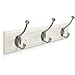 Amerock H55656WG10 Beveled Hook Rack, White and Satin Nickel, 18-Inch