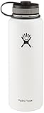 Hydro Flask Insulated Stainless Steel Water Bottle, Arctic White, 40-Ounce