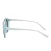 JIM HALO Rimless Polarized Sunglasses for Women Men Round One Piece Mirror Lens (Blue Frame/Polarized Mirror Blue Lens)