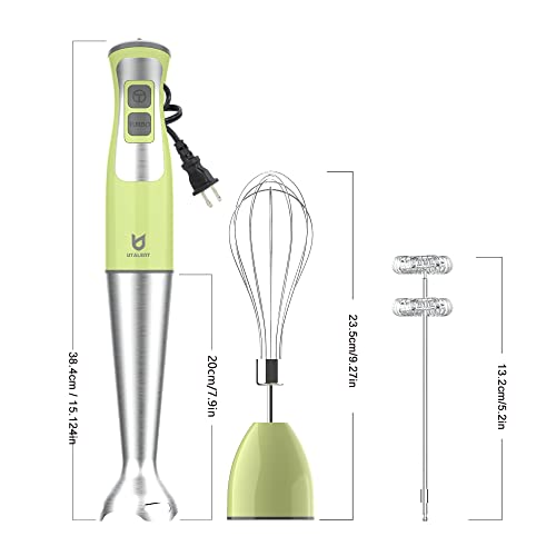 Immersion Hand Blender, UTALENT 3in1 8Speed Stick Blender with Milk