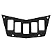 STVMotorsports Custom Black Aluminum Dash Panel for Polaris RZR XP 900 800 S570 with 5 Switch Slots (no switches Included)