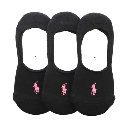 【3足セット】POLO RALPH LAUREN レディース 足底パイル ワンポイント カバーソックス 93246911 23-25cm 01.ブラック×3