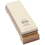 King Two Sided Sharpening Stone with Base - #1000 & #6000