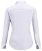 Dioufond Womens Wrinkle-Free Oxford Long-Sleeve Button Down Shirt Work Wear(US S,White)