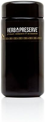 Herb Preserve Quarter Oz (100 ml) Capacity Medium Size Screwtop Jar Black Ultraviolet Refillable Glass Stash