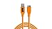 Tether Tools TetherPro USB 3.0 to Micro-B Cable | for Fast Transfer and Connection Between Camera and Computer | High Visibility Orange | 15 Feet (4.6 m)