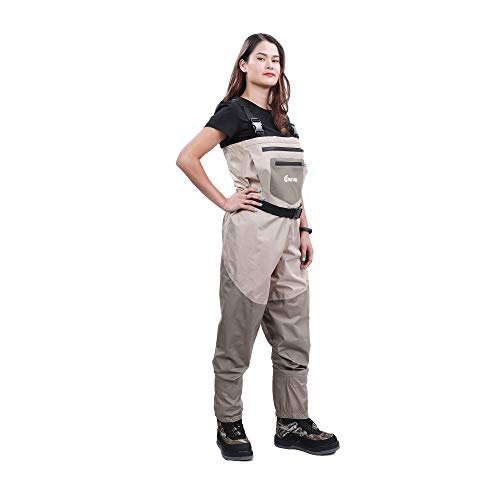 NEYGU Quick-Drain Breathable Waders with 4mm Neoprene Stocking Foot for The Snow Wading and Rain Wading. The Chest Fishing & Hunting Wader is Keep Uers Warm in The Cold Water (L)... - Thumbnail 4