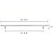 LIZAVO 701-320SN Brushed Satin Nickel Cabinet Pulls Solid Modern Euro Style T Bar Kitchen Cabinet Handles- 12-5/8