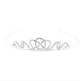 Wedding Party Bridal Bridesmaid Flower Girl Double Heart Crown Headband Tiara
