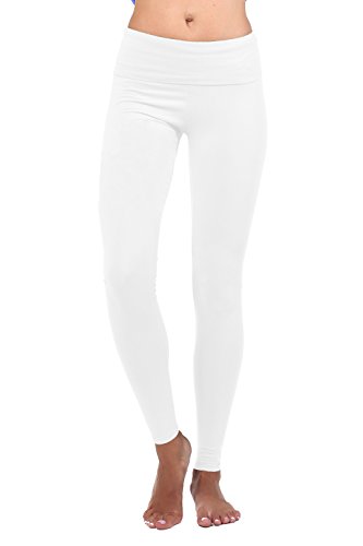 CA Yoga Supply Co. White Organic Cotton Womens Yoga Leggings (Medium)
