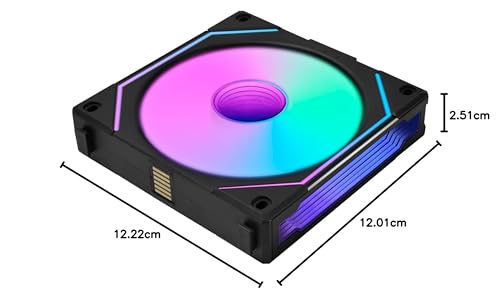 Lian Li Uni Fan Sl-Inf Reverse Blade - Infinity Mirror Argb Pc Fan - Black - View 7