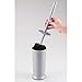mDesign Modern Plastic Bathroom Storage and Cleaning Accessory Set - Includes Toilet Plunger, Bowl Brush, 3 Roll Toilet Paper Canister with Lid, Wastebasket Trash Can, Garbage Bin - 4 Pieces - Silver