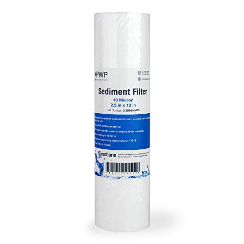 50 Pack PWP 10 Micron 10 X 2.5 Sediment Water Filter Cartridges