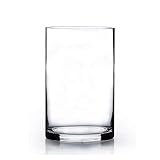 WGV Clear Cylinder Glass Vase, 5 by 8-Inch