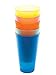 6 Pc Colorful Plastic Cups - Reusable Party Cups - BPA-Free Picnic Drinking Cups