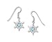 Sienna Sky Christmas Small Blue Rhinestone Snowflake Earrings 714