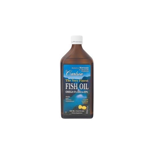 Carlson Labs Very Finest Liquid Fish Oil 16.9 Fl. Oz. Lemon Frustration Free Packaging image