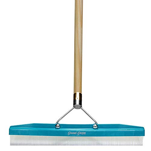 Grandi-Groom-AB24-Carpet-Rake-18-Inch-Head-54-Inch-Handle-Blue
