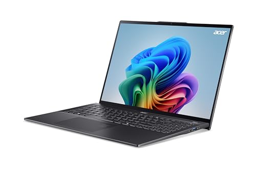 Acer Swift 16 AI OLED (SF16-51-57H6) Copilot+ PC, AI Laptop, 40 Tops, 16 Inch WQ2.8K OLED 120Hz Display, Intel Core Ultra 5 226V, 16GB RAM, 512GB SSD, Intel Arc Graphics 130V, Windows 11, QWERTZ