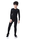LNJLVI Boys & Girls Sports Compression Shirts Long Sleeve and Pant 2 PCS Set