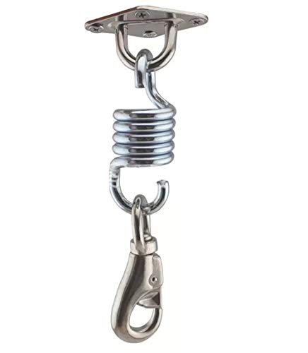 Hammock Chair Ultimate Hanging Kit, Heavy Duty Hammock Spring,Swivel Hook,and Ceiling Mount Set for Punching Bag Hammock Swing Chair Indoor Outdoor - Stainless Steel