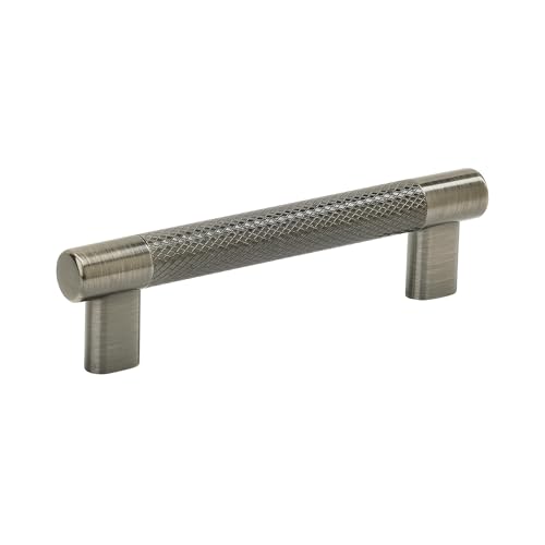 Amerock | Kitchen Cabinet Pull | Gunmetal | 5-1/16 in (128 mm) Center-to-Center | Bronx | 1 Pack | Furniture Hardware | Cabinet Handle | Bathroom Drawer Pull