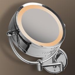 Design Bad Spiegel Kosmetikspiegel Im Chrom Look Furs Badezimmer Wandspiegel Badezimmerspiegel Fur Waschbecken Waschtisch Mit Led Lampe Schoner Wohnen 2011 Amazon De Kuche Haushalt